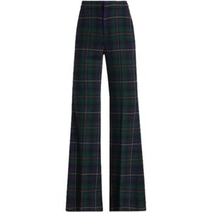 NWT POLO RALPH LAUREN TARTAN WOOL FLARE PANTS
